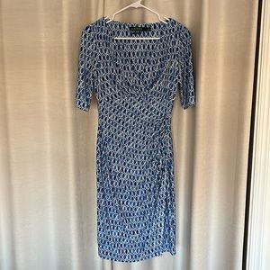 Dress- Ralph Lauren gorgeous size 2 ruched V-neck “wrap” dress